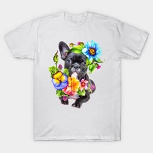 Cute Flowery Puppy T-Shirt